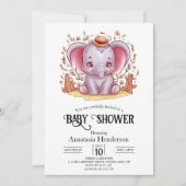 Charmant magisch olifant digitaal Baby shower Kaart (Voorkant)