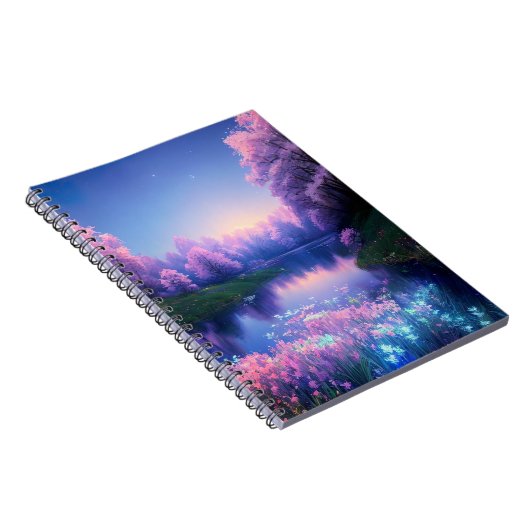 Charmant meer en omliggende bos notitieboek (Rechterzijde)