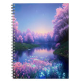 Charmant meer en omliggende bos notitieboek (Voorkant)