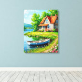 Charmant meerhuis met een boot canvas afdruk (Insitu (Houten vloer))
