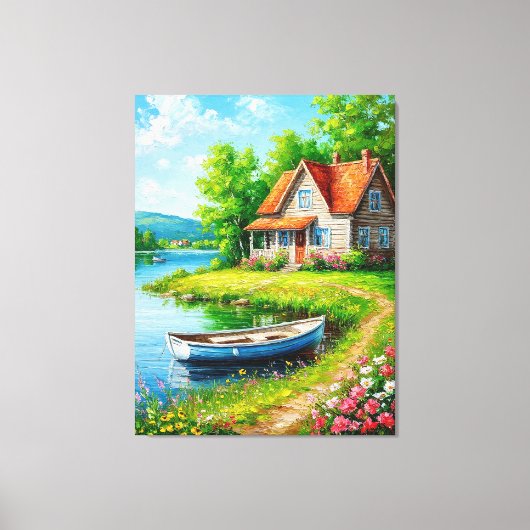 Charmant meerhuis met een boot canvas afdruk (Voorkant)