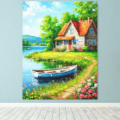 Charmant meerhuis met een boot canvas afdruk (Insitu (Houten vloer))