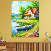 Charmant meerhuis met een boot canvas afdruk (Insitu (Woonkamer))