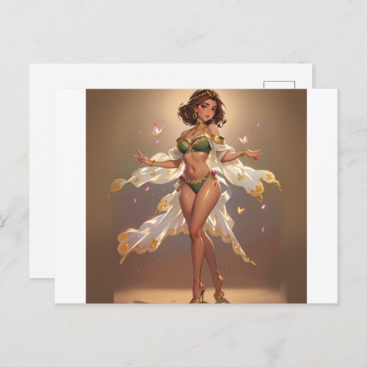 Charmant Meisje Briefkaart (Voorkant / Achterkant)