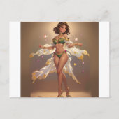 Charmant Meisje Briefkaart (Voorkant)