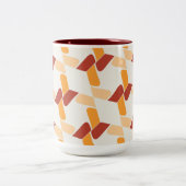 Charmant modern Abstract Tweekleurige Koffiemok (Center)