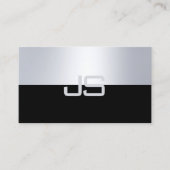 charmant Monogram Modern Silver Watch Plain Luxury Visitekaartje (Voorkant)