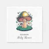 Charmant mooi paddenstoel Baby shower Servet (Voorkant)