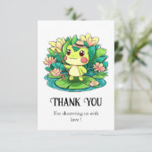 Charmant Mystical Frog Baby shower Bedankkaart (Staand voorkant)