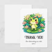 Charmant Mystical Frog Baby shower Bedankkaart (Voorkant / Achterkant)