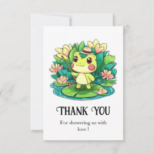 Charmant Mystical Frog Baby shower Bedankkaart