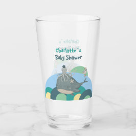 Charmant Nautische Walvis Octopus Geel Baby shower Glas