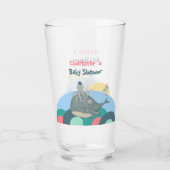 Charmant Nautische Walvis Octopus Roze Baby shower Glas (Voorkant)