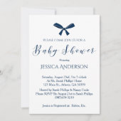 Charmant Navy Blue White Boys Baby shower Kaart