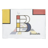 Charmant neoplasticisme Art Monogram. Brief B Kussensloop (Voorkant)