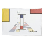 Charmant neoplasticisme Art Monogram. Brief I Kussensloop (Achterkant)