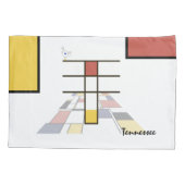 Charmant neoplasticisme Art Monogram. Brief T Kussensloop (Achterkant)