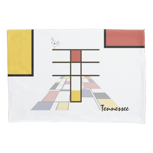 Charmant neoplasticisme Art Monogram. Brief T Kussensloop (Voorkant)