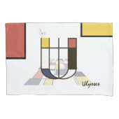 Charmant neoplasticisme Art Monogram. Brief U Kussensloop (Voorkant)