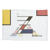 Charmant neoplasticisme Art Monogram. Letter Z Kussensloop (Achterkant)