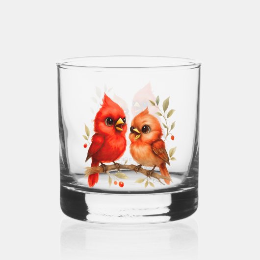Charmant Noordelijk Kardinaal Glas (Achterkant)