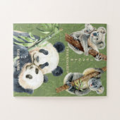 Charmant Oerwoud Friends Koala Panda Moeder Baby Legpuzzel (Horizontaal)