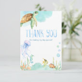 Charmant Onder Het Zee Oceaan Vrienden Dank U Bedankkaart (Staand voorkant)