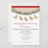 Charmant Paard Kerstmis Kaart (Voorkant)