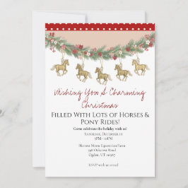 Charmant Paard Kerstmis Kaart