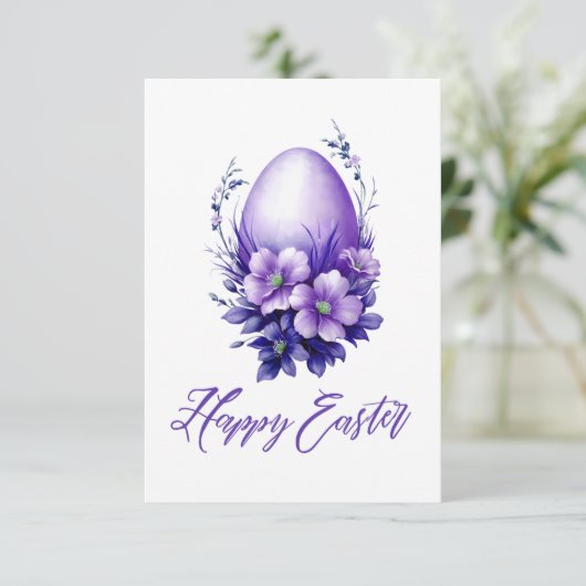 Charmant paasei bedankkaart (Staand voorkant)
