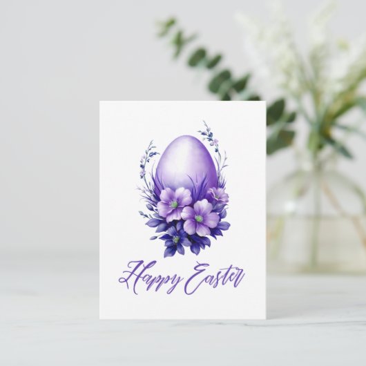 Charmant paasei briefkaart (Staand voorkant)
