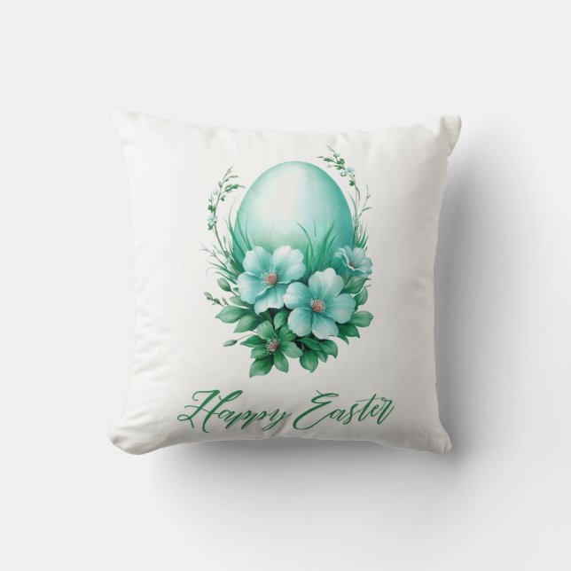 Charmant paasei – feestelijke illustratie kussen (Voorkant)