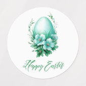 Charmant paasei – feestelijke illustratie labels (Design 2)