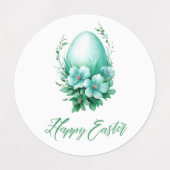 Charmant paasei – feestelijke illustratie labels (Design 1)