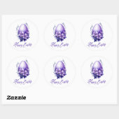 Charmant paasei ronde sticker (Vel)