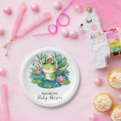 Charmant pastelkikker Baby shower Papieren Bordje (Feest)
