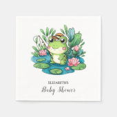 Charmant pastelkikker Baby shower Servet (Voorkant)