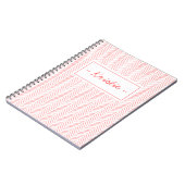 Charmant patroon (koraal) notitieboek (Linkerzijde)