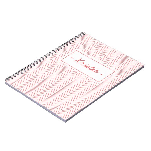 Charmant patroon (koraal) notitieboek (Linkerzijde)