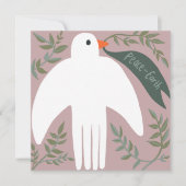 Charmant Peace Dove Christmas Xmas vakantie Roos (Voorkant)
