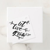 Charmant penseelscript laat liefde groeien bedankjes labels (In situ)