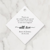 Charmant penseelscript laat liefde groeien bedankjes labels (Achterkant)