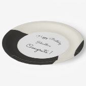 Charmant personaliseren papieren bordje (Gekanteld)