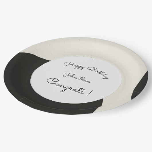 Charmant personaliseren papieren bordje (Gekanteld)