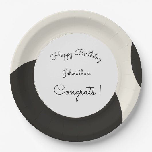 Charmant personaliseren papieren bordje (Voorkant)
