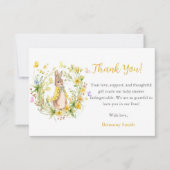 Charmant Peter Rabbit Baby shower Bedankkaart (Voorkant)