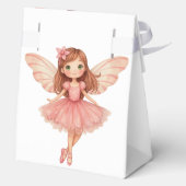 Charmant Pink Fairies Woodland verjaardagsfeestje Bedankdoosjes (Achterkant)