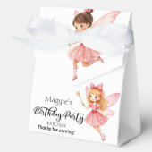 Charmant Pink Fairies Woodland verjaardagsfeestje Bedankdoosjes (Voorkant)
