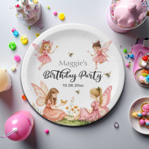 Charmant Pink Fairies Woodland verjaardagsfeestje