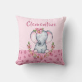 Charmant-PInk Floral Animal Print Kussen (Voorkant)